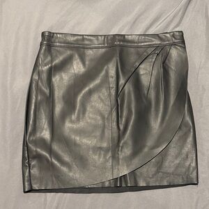 Express Black Faux Leather Mini Skirt